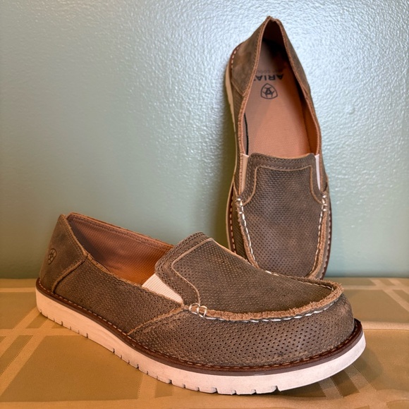 Ariat Women's Cruiser Easy Flex 360° Shoes Brown Bomber leather size 8.5 - Picture 2 of 8